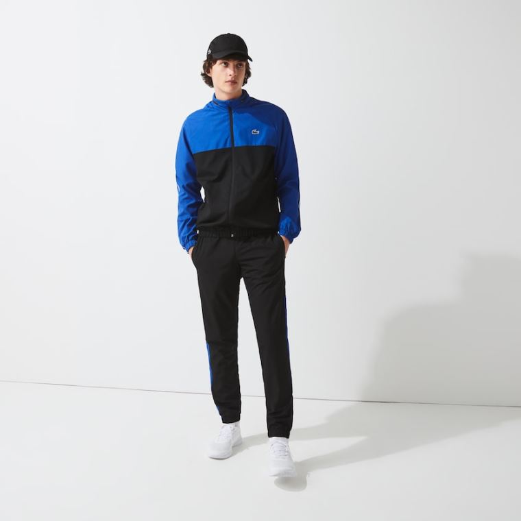 Lacoste SPORT Two-Tone Tenis Tracksuit Siyah Mavi Beyaz | BNLiNMdp