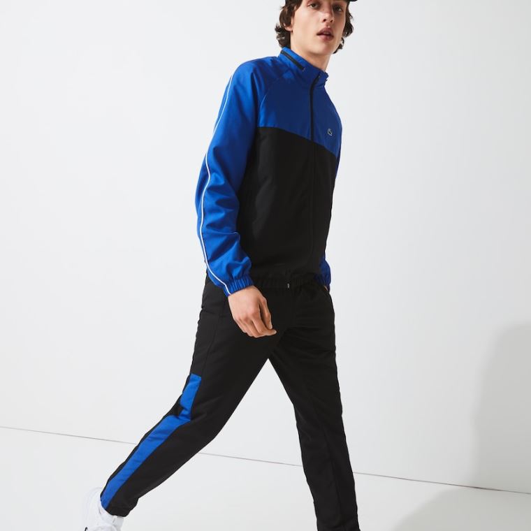 Lacoste SPORT Two-Tone Tenis Tracksuit Siyah Mavi Beyaz | BNLiNMdp