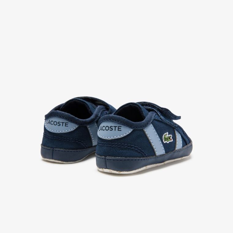 Lacoste Sideline Crib Kanvas Sneakers Lacivert | rDAgsIUR