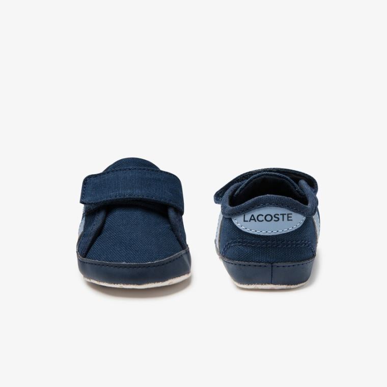 Lacoste Sideline Crib Kanvas Sneakers Lacivert | rDAgsIUR