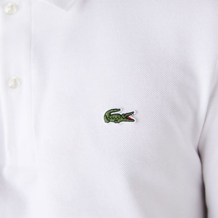 Lacoste Slim Fit Petit Piqué Polo Beyaz | gVMfilMO