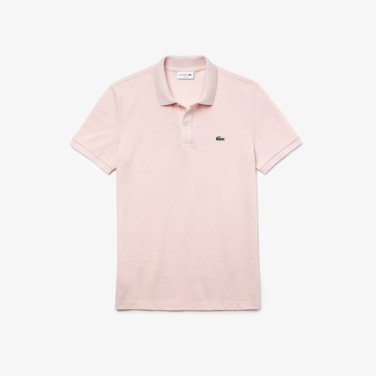 Lacoste Slim Fit Polo in Petit Piqué Açık Pembe | TPGcG8SC