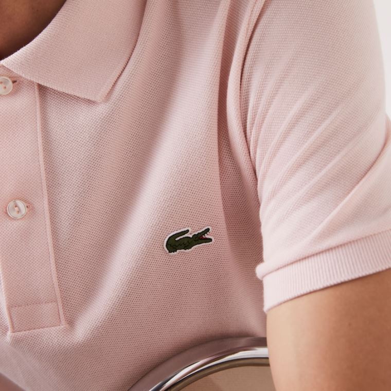 Lacoste Slim Fit Polo in Petit Piqué Açık Pembe | TPGcG8SC