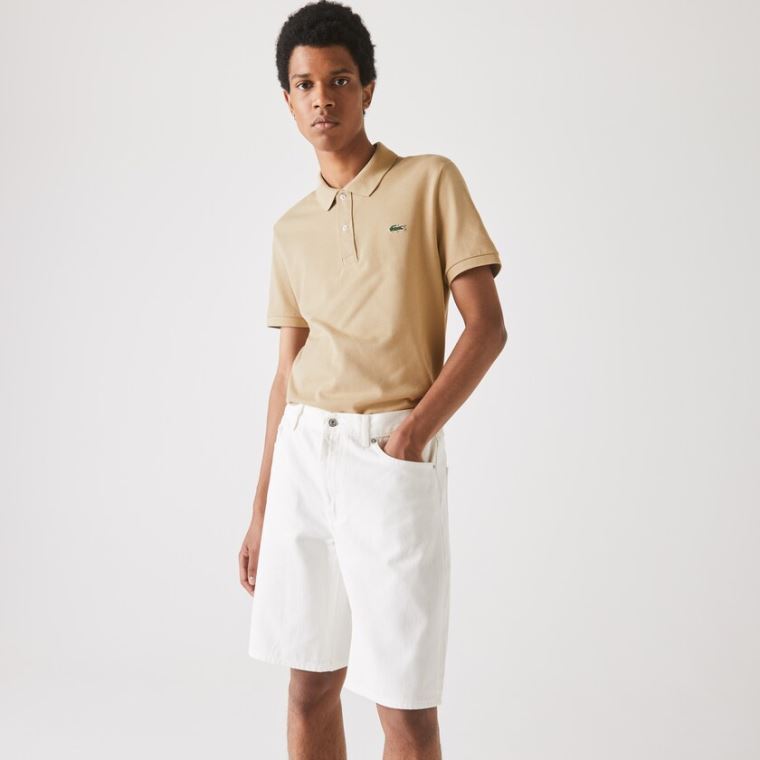 Lacoste Slim Fit Polo in Petit Piqué Bej Rengi | Lbor3HQV