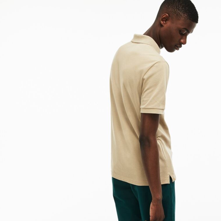 Lacoste Slim Fit Polo in Petit Piqué Bej Rengi | Lbor3HQV