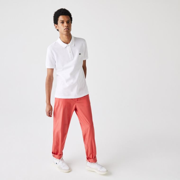 Lacoste Slim Fit Polo in Petit Piqué Beyaz | CJnmOvar