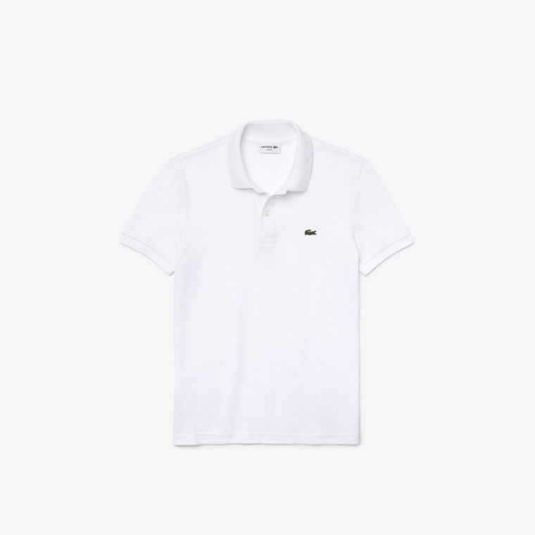 Lacoste Slim Fit Polo in Petit Piqué Beyaz | CJnmOvar