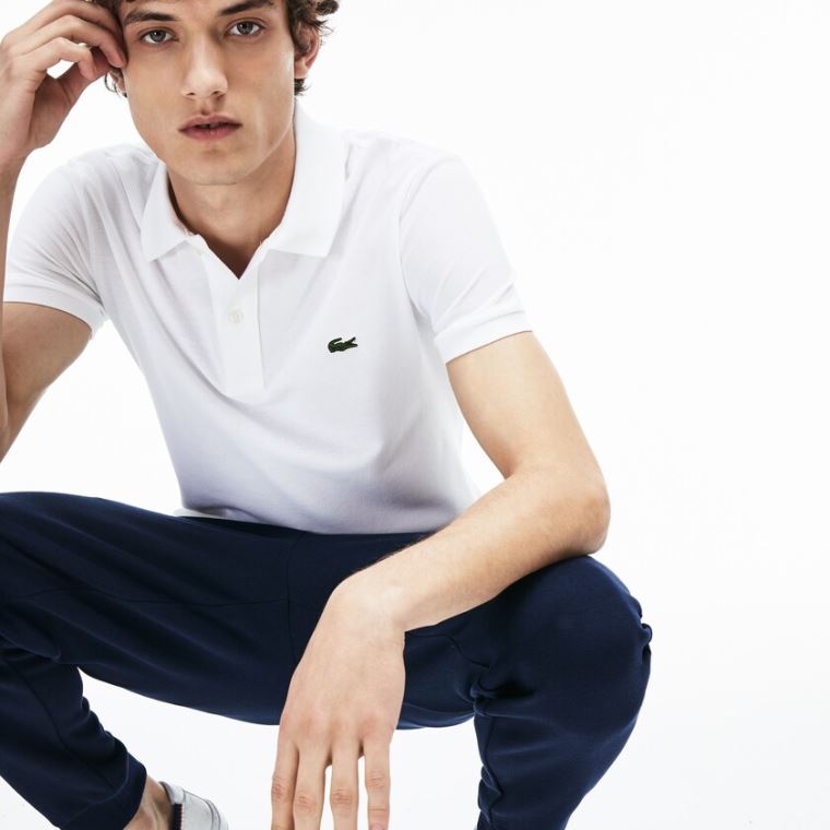 Lacoste Slim Fit Polo in Petit Piqué Beyaz | CJnmOvar