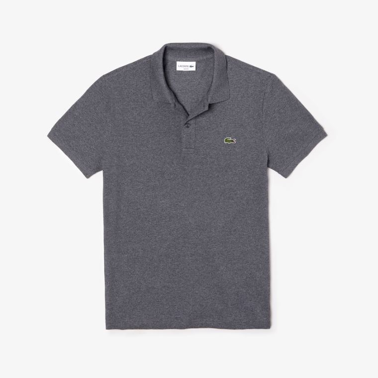 Lacoste Slim Fit Polo in Petit Piqué Gri | Vf01hnEb