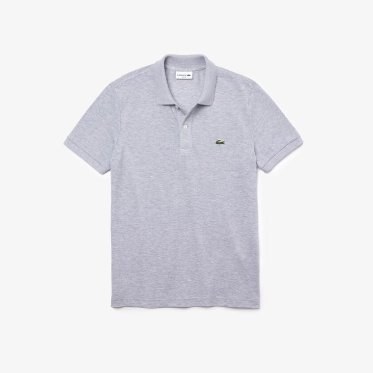 Lacoste Slim Fit Polo in Petit Piqué Gri | zeHSkAHy