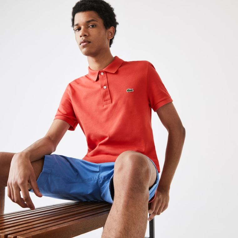 Lacoste Slim Fit Polo in Petit Piqué Kırmızı | 6WJpVTJE