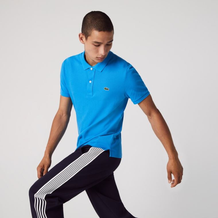 Lacoste Slim Fit Polo in Petit Piqué Mavi | Hx25LxoT