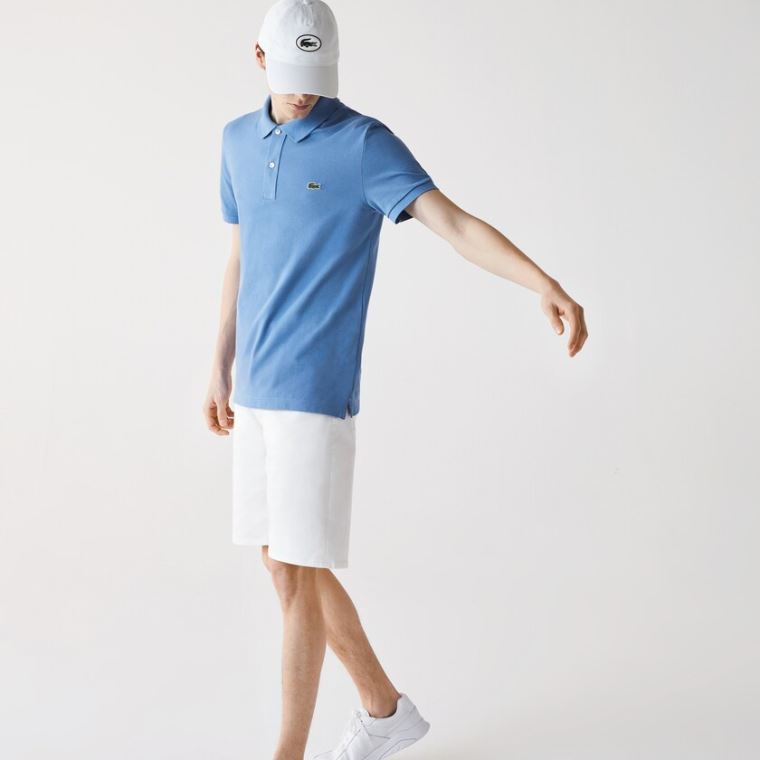 Lacoste Slim Fit Polo in Petit Piqué Mavi | nTQ1Be4T