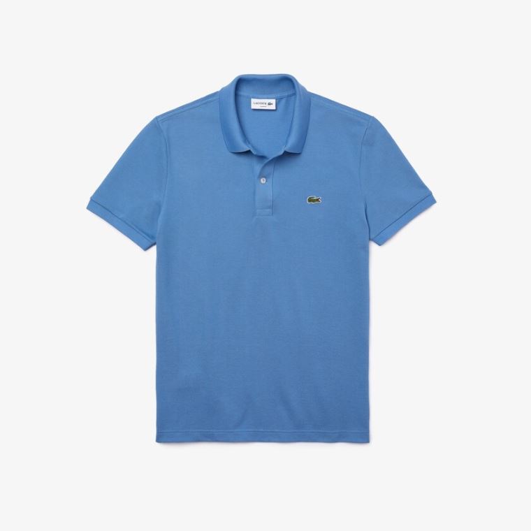 Lacoste Slim Fit Polo in Petit Piqué Mavi | nTQ1Be4T