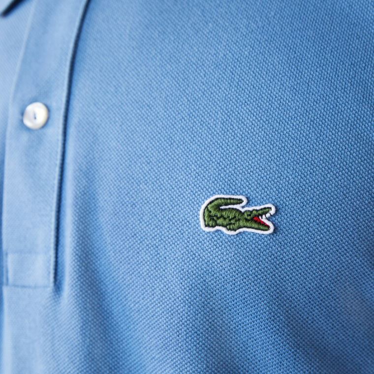 Lacoste Slim Fit Polo in Petit Piqué Mavi | nTQ1Be4T