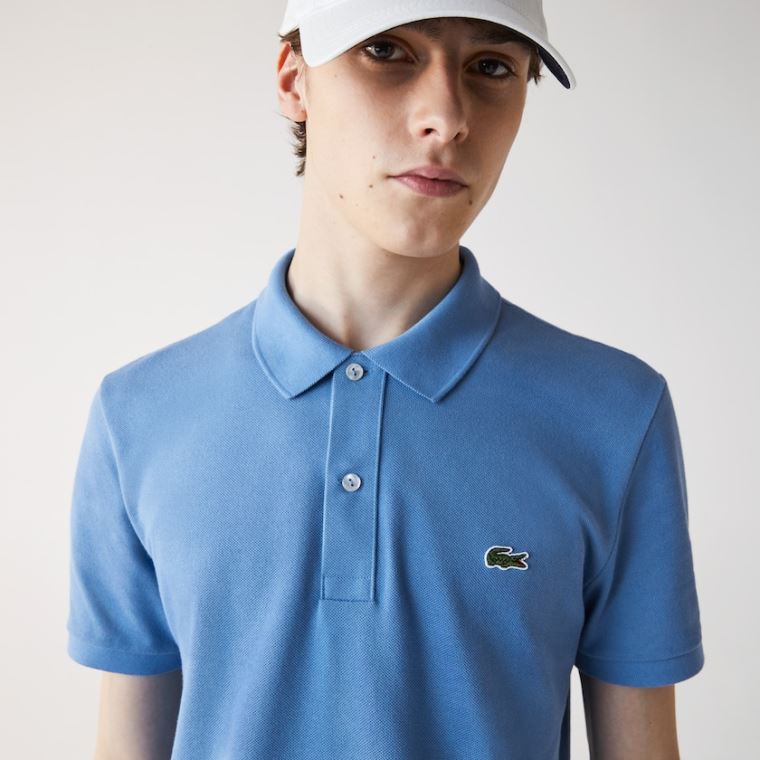 Lacoste Slim Fit Polo in Petit Piqué Mavi | nTQ1Be4T