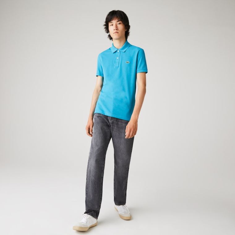 Lacoste Slim Fit Polo in Petit Piqué Mavi | xelycuKF