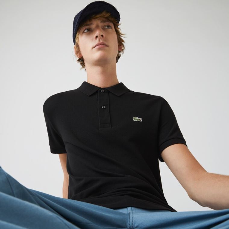 Lacoste Slim Fit Polo in Petit Piqué Siyah | oxVBMG2B