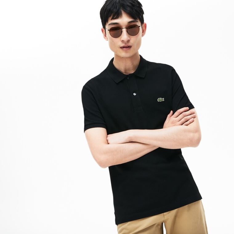 Lacoste Slim Fit Polo in Petit Piqué Siyah | oxVBMG2B