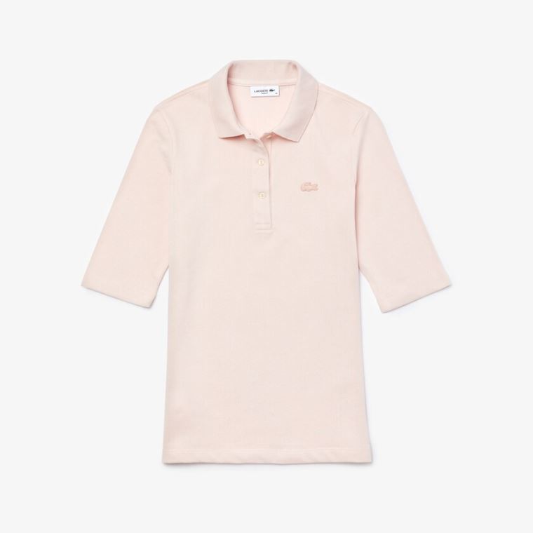 Lacoste Slim Fit Supple Pamuklu Polo Açık Pembe | 4YPBhMMj