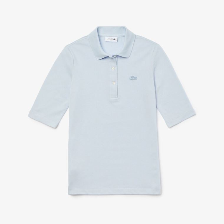 Lacoste Slim Fit Supple Pamuklu Polo Açık Mavi | tnb1ixHR