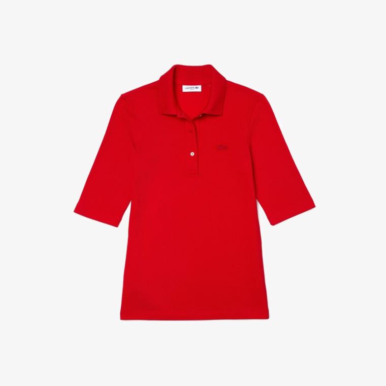 Lacoste Slim Fit Supple Pamuklu Polo Kırmızı | 8sRogjJM