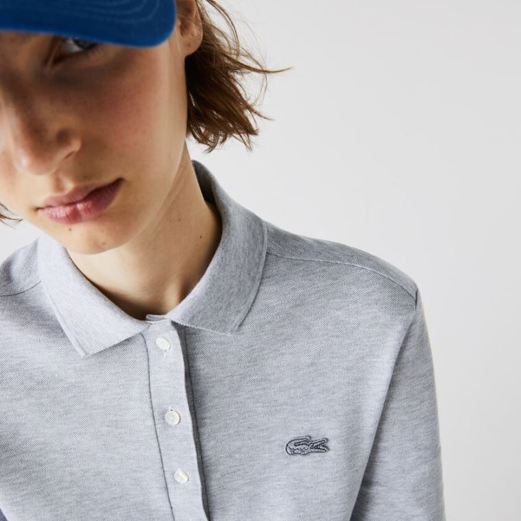 Lacoste Slim Stretch Piqué Polo Shirt Gri | hODV5IVV