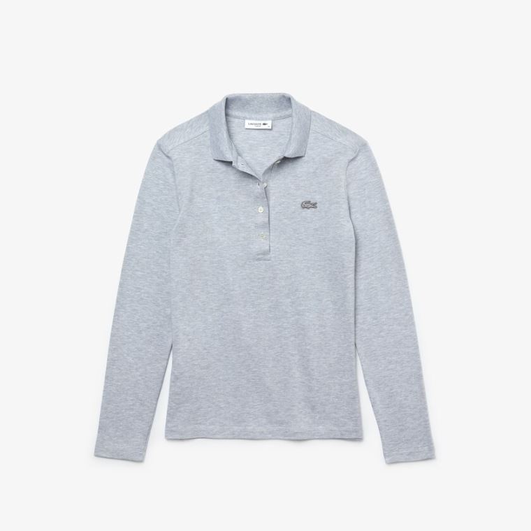 Lacoste Slim Stretch Piqué Polo Shirt Gri | hODV5IVV