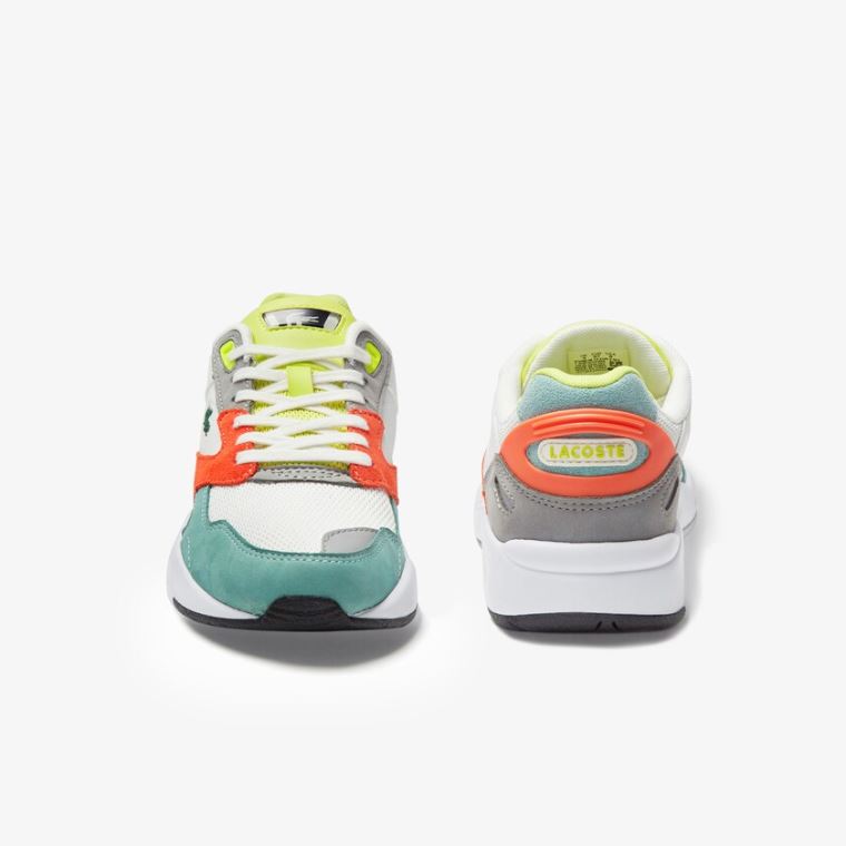 Lacoste Storm 96 LO Mesh and Deri Sneakers Turuncu Açık Yeşil | wwp9sO7F