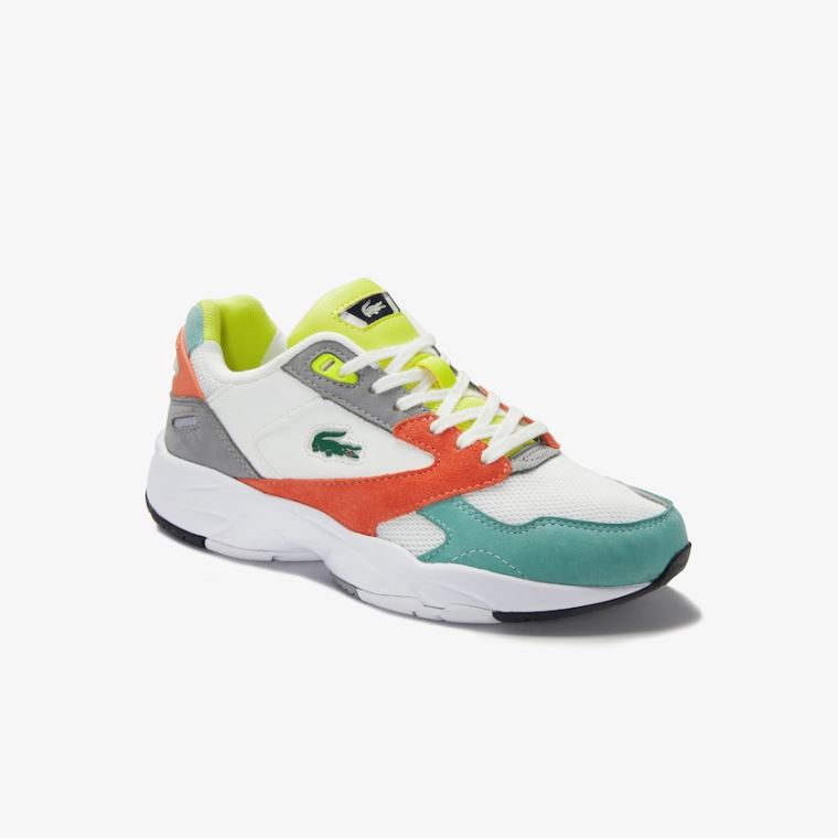 Lacoste Storm 96 LO Mesh and Deri Sneakers Turuncu Açık Yeşil | wwp9sO7F