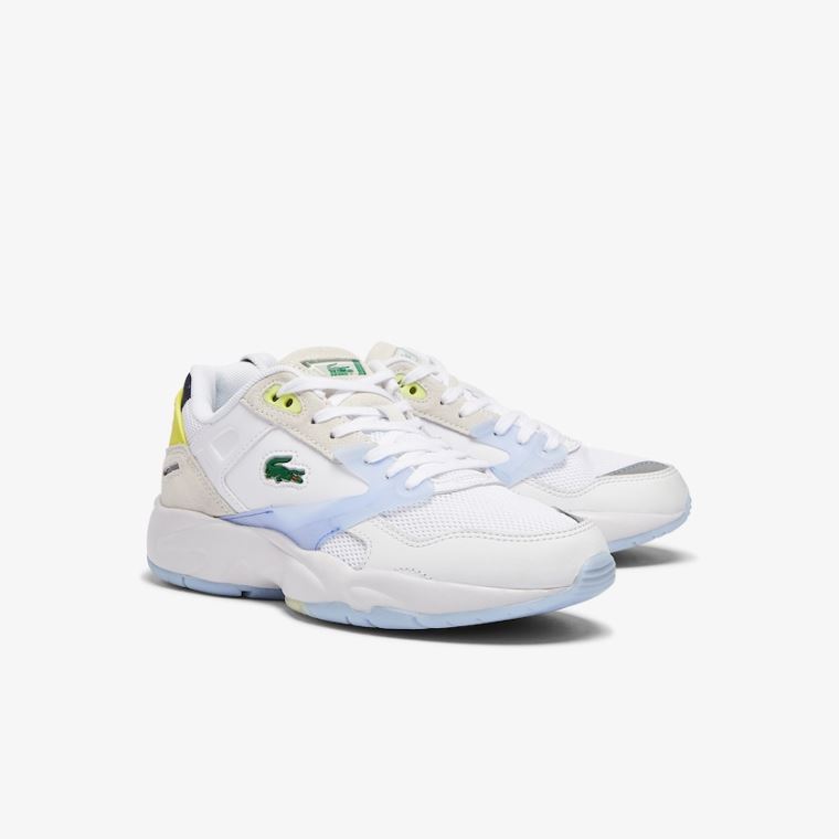 Lacoste Storm 96 LO Tekstil and Deri Sneakers Beyaz Mercan | dEL0t7bX