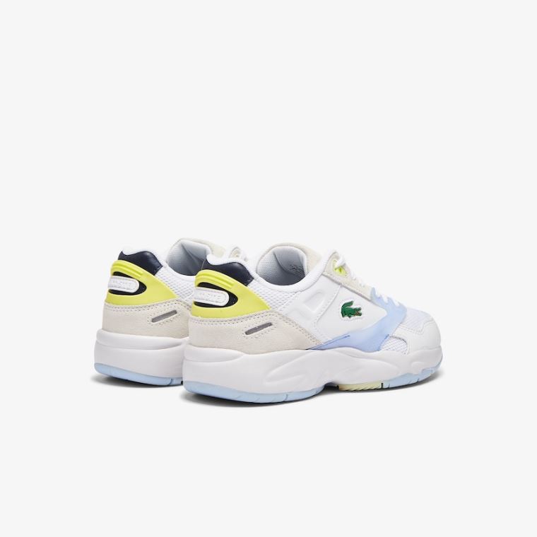 Lacoste Storm 96 LO Tekstil and Deri Sneakers Beyaz Mercan | dEL0t7bX