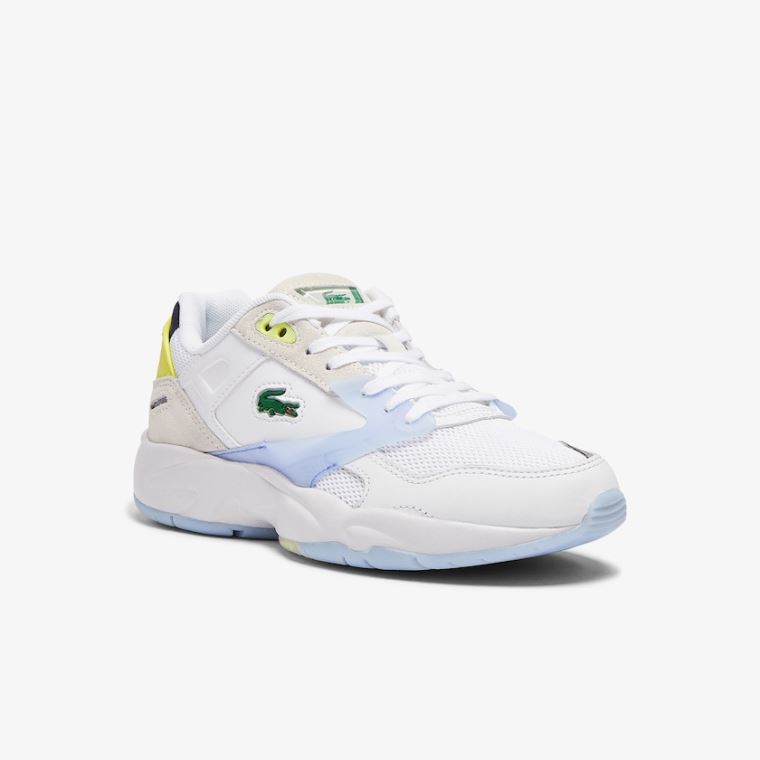 Lacoste Storm 96 LO Tekstil and Deri Sneakers Beyaz Mercan | dEL0t7bX