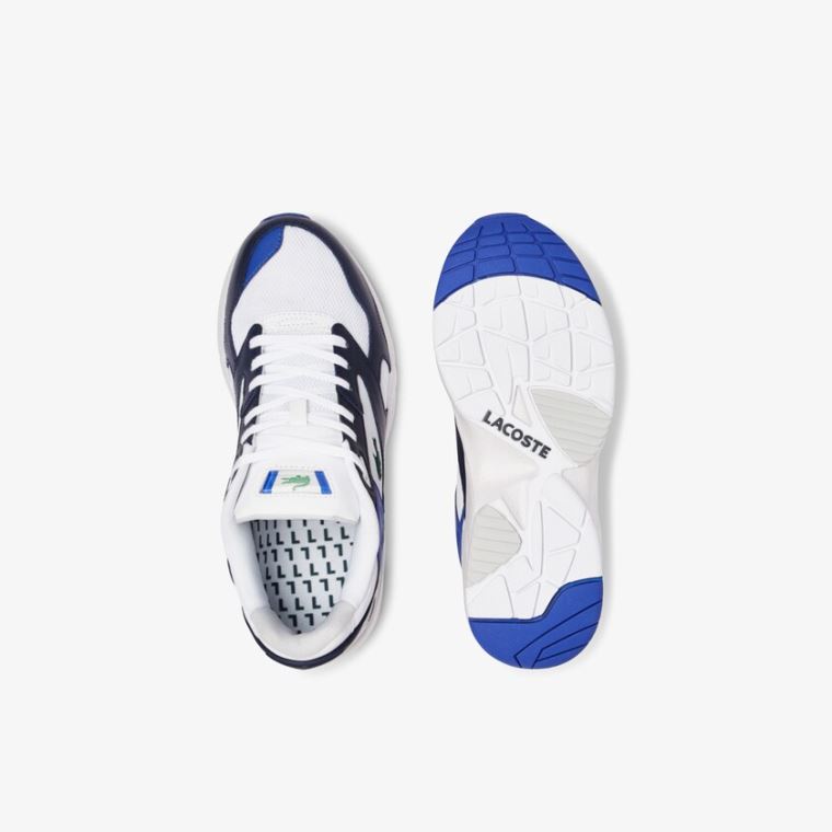 Lacoste Storm 96 Lo Mesh Colour-Pop Sneakers Beyaz Lacivert | M56e7eLT