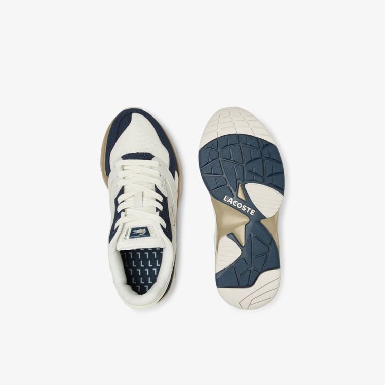 Lacoste Storm 96 Lo Nubuck Deri Sneakers Beyaz Lacivert | iBlDZkxE