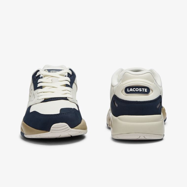 Lacoste Storm 96 Lo Nubuck Deri Sneakers Beyaz Lacivert | iBlDZkxE