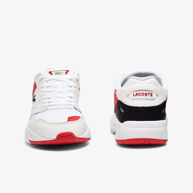 Lacoste Storm 96 Lo Sentetik and Deri Sneakers Beyaz Kırmızı | eyaUR4rg