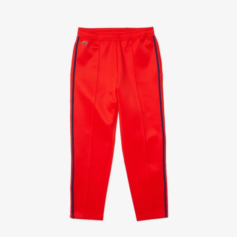 Lacoste Straight Cut Contrast Bands Tracksuit Pants Kırmızı Mavi Kırmızı | qvegrt0h