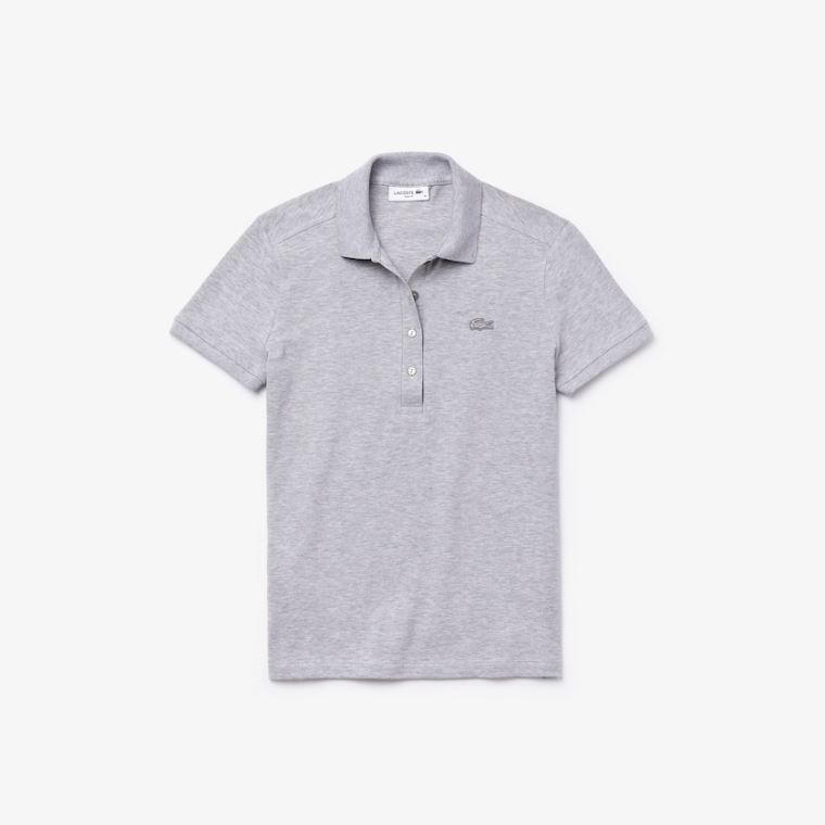 Lacoste Stretch Pamuklu Piqué Polo Shirt Gri | h8LBpYiP