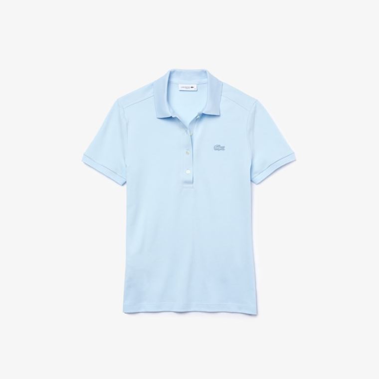 Lacoste Stretch Pamuklu Piqué Polo Shirt Açık Mavi | i2plQBEf