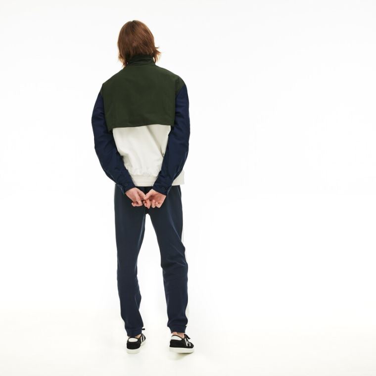 Lacoste Su-Resistant Full-Zip Jacket Beyaz Haki Yeşil Lacivert Mavi | wbavqL3i