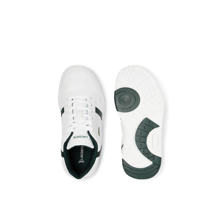 Lacoste T-Clip Deri and Sentetik Perforated Sneakers Beyaz | MxiBeoJ7