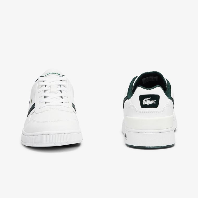 Lacoste T-Clip Deri and Sentetik Perforated Sneakers Beyaz | MxiBeoJ7