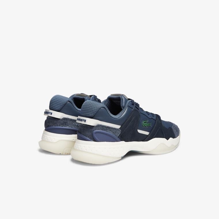 Lacoste T-Point Deri and Süet Sneakers Lacivert | 0U7PemhH