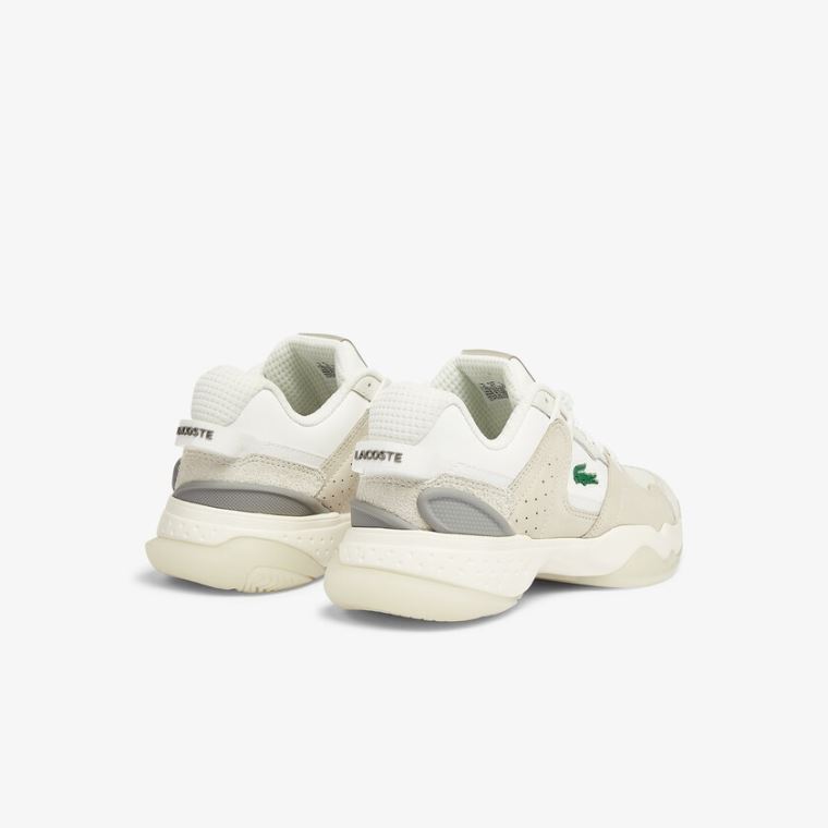 Lacoste T-Point Nubuck Deri Sneakers Bej Rengi | LfGkoUmh