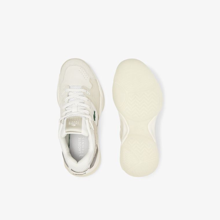 Lacoste T-Point Nubuck Deri Sneakers Bej Rengi | LfGkoUmh