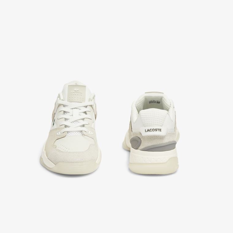 Lacoste T-Point Nubuck Deri Sneakers Bej Rengi | LfGkoUmh