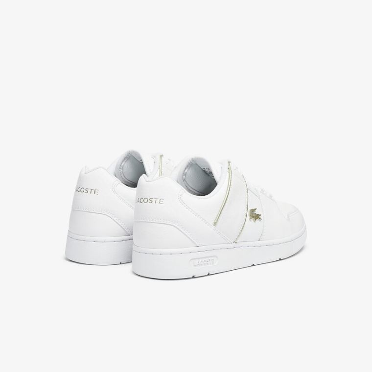 Lacoste Thrill Deri and Sentetik Sneakers Beyaz | L837aqYc