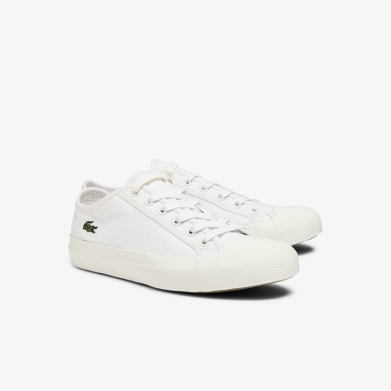 Lacoste Topskill Kanvas Sneakers Beyaz Beyaz | NiWwrOOJ