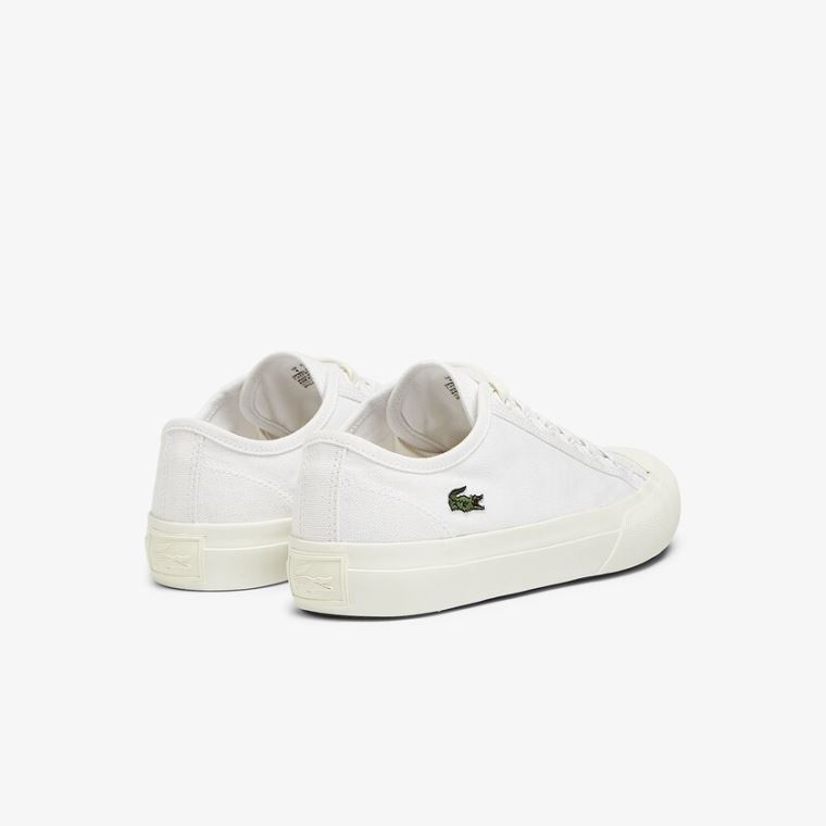 Lacoste Topskill Kanvas Sneakers Beyaz Beyaz | NiWwrOOJ